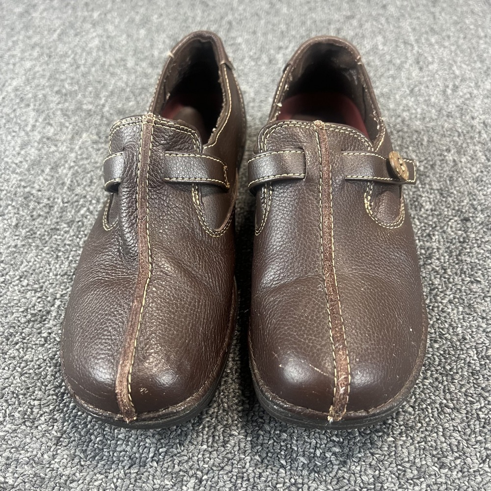 Croft & Barrow Earthy Boho Loafers Womens 8.5 Brown Pebble Slip On Comfort Shoes